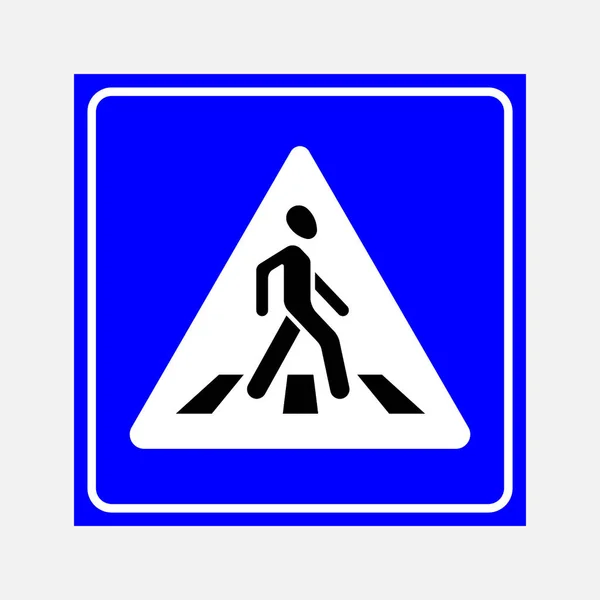 Дорожный знак пешеходный переход, идущий человек — стоковый вектор