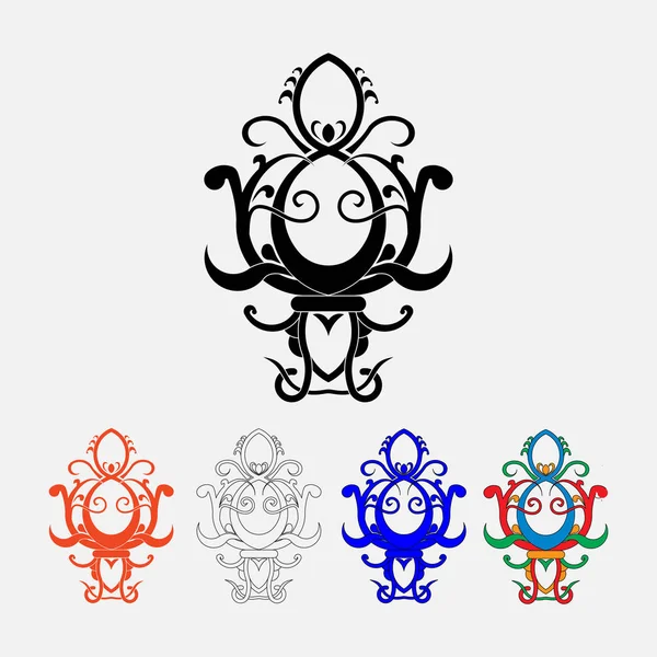 Fleur-de-lis, el símbolo heráldico de los símbolos del lirio real para el diseño — Archivo Imágenes Vectoriales