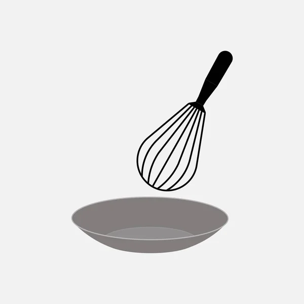 Pictogram gewonnen in een schotel, koken — Stockvector