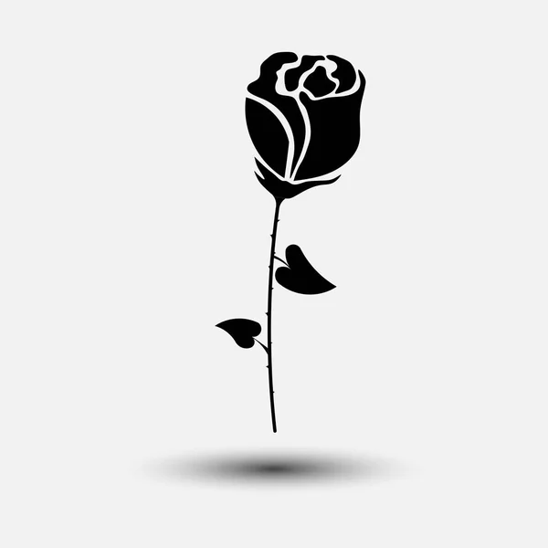 Icône rose, fleur, décoration, cadeau préféré — Image vectorielle