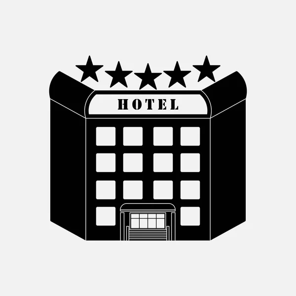 Icon hotel, fünf Sterne, Label — Stockvektor