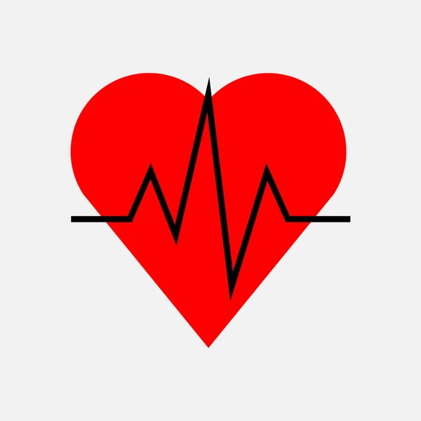 Impulso ícone do coração, cardiologia —  Vetores de Stock