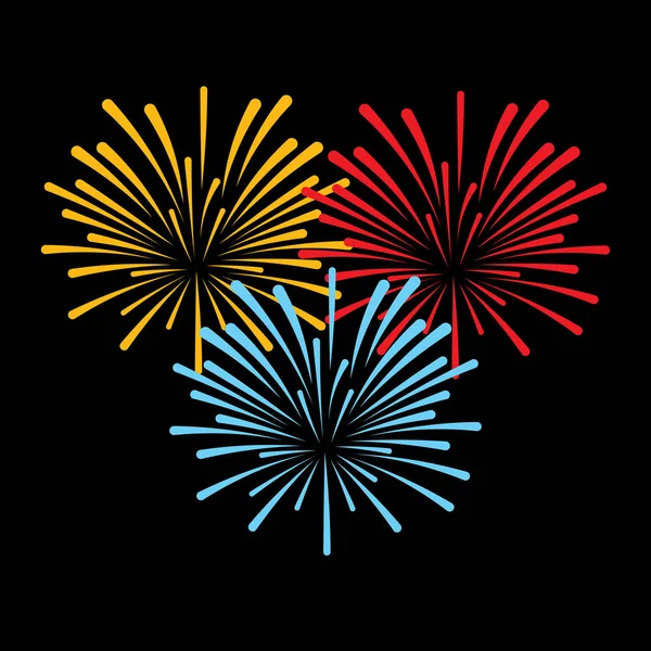 simge üç feyerveka bir siyah arka plan üzerine, yeni yıl, Independen