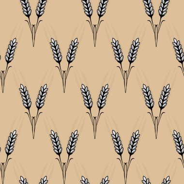 Sorunsuz doku spikelets buğday, kumaş üzerine, wallpap yazdırma