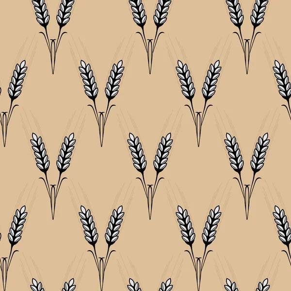 Sorunsuz doku spikelets buğday, kumaş üzerine, wallpap yazdırma