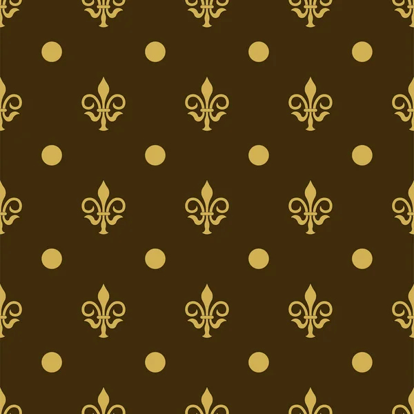 Seamless texture fleur de lis, printing on fabric, wallpaper — Stock Vector