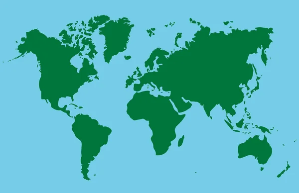 Karta över världen, för webbplatsmall, detaljerad läge — Stock vektor
