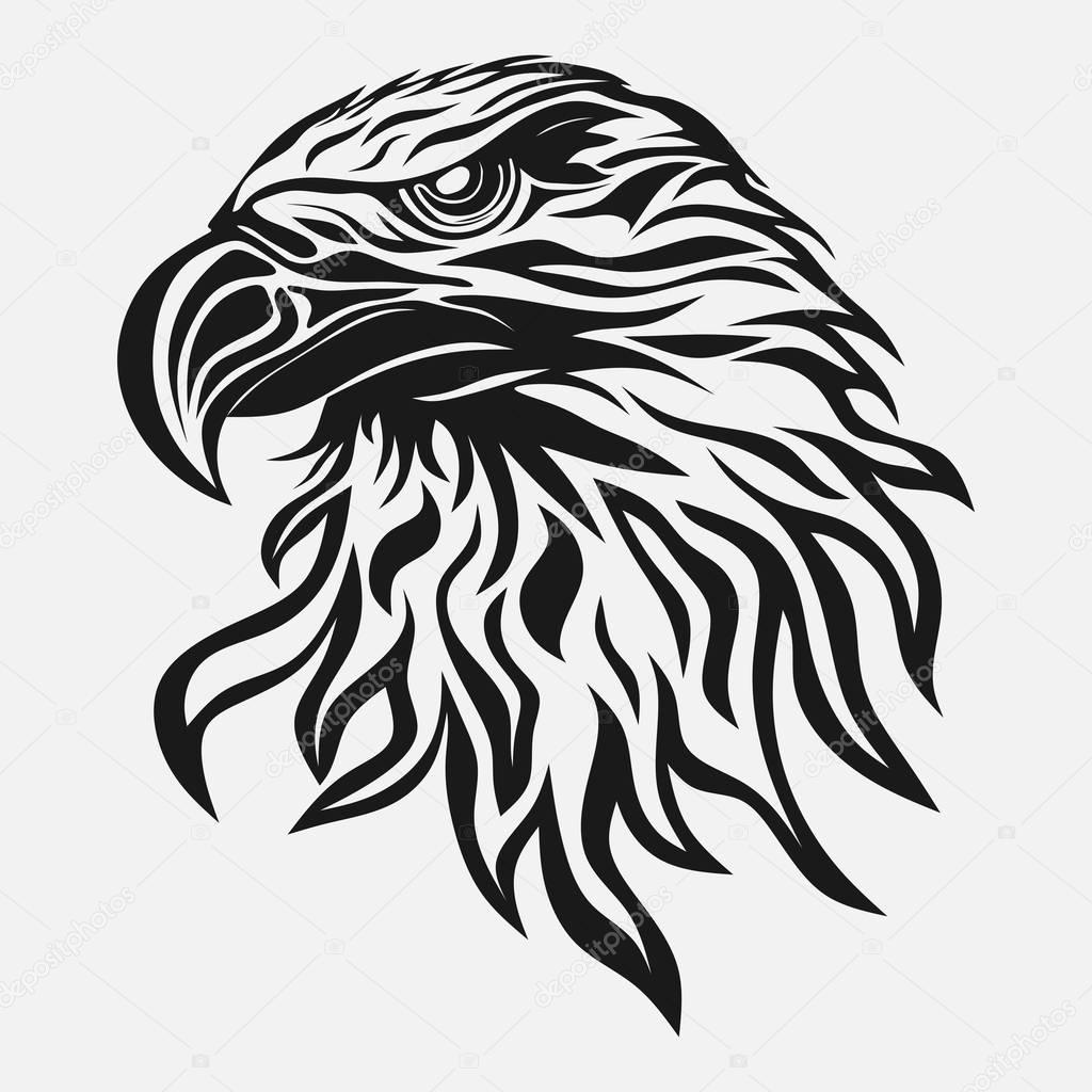 Eagle head, abstract image, freedom symbol, vector image