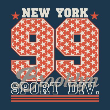 New York tipografi, t-shirt brooklyn, tasarım grafik
