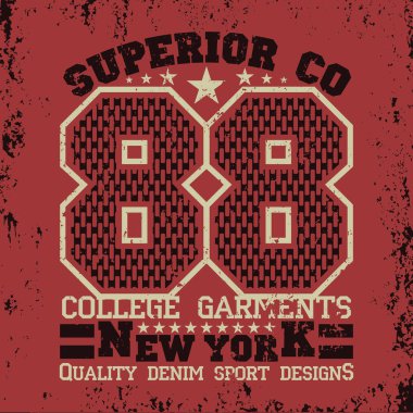 New York tipografi, t-shirt Ny, tasarım grafik