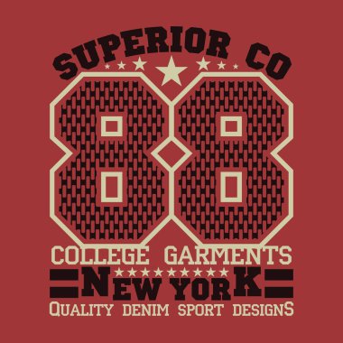 New York tipografi, t-shirt Ny, tasarım grafik