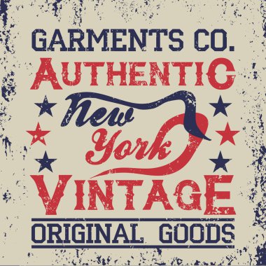 New York tipografi, t-shirt vintage, tasarım grafik