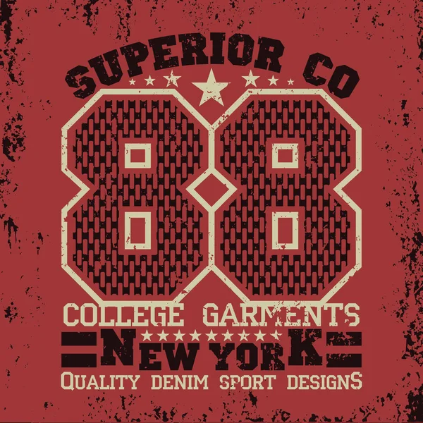 New York tipografi, t-shirt Ny, tasarım grafik