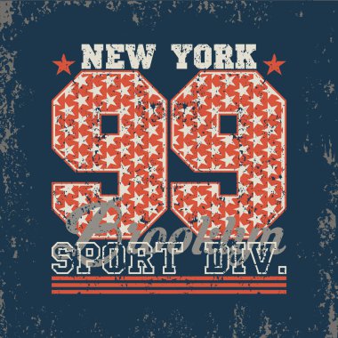 New York tipografi, t-shirt brooklyn, tasarım grafik