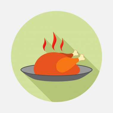 simge tavuk plaka, flet tasarım, tavuk pişmiş