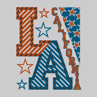 Los Angeles t-shirt, California grafik, spor amblemi