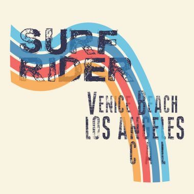 t-shirtler binici, La Beach, california sörf sörf