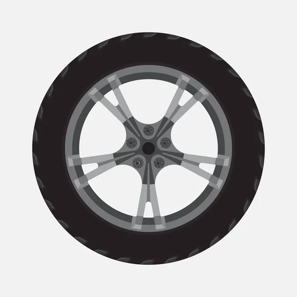 Icône roue, pneu, réparation, aide — Image vectorielle
