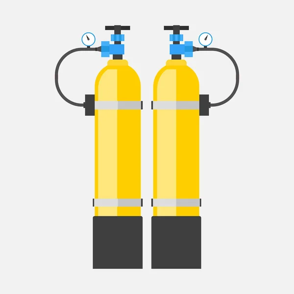 simge oksijen silindir, düz tasarım, vektör görüntü