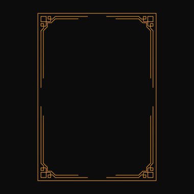 Siyah arka plan üzerine vektör çerçeve