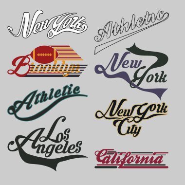 etiketleri New York City, California, Brooklin atletik, spor ayarla