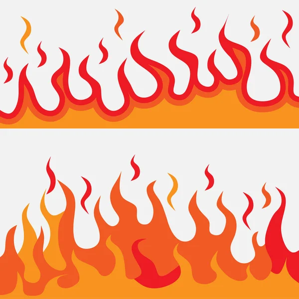 Flammes de feu, feu stinografii logo, illustrations brûlantes — Image vectorielle