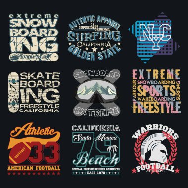 Özgün tipografi, t-shirt, tasarım grafik ayarla