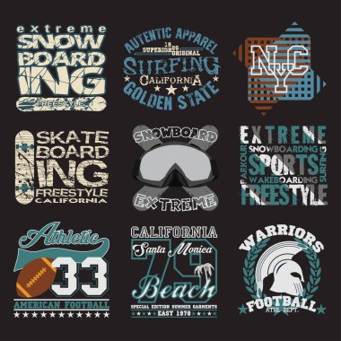 Özgün tipografi, t-shirt, tasarım grafik ayarla