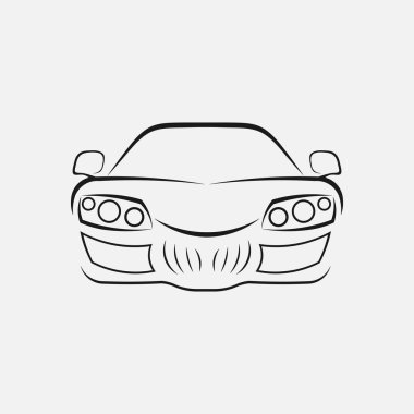 Araba görünüm açık, yarış spor logo, bir hu atama