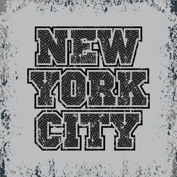 Camiseta Nueva York, tipografía de Nueva York, diseño gráfico — Archivo Imágenes Vectoriales