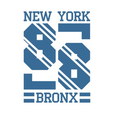 New York tipografi, t-shirt Ny, tasarım grafik