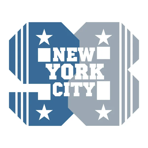 New York typographie, t-shirt NY, graphisme design — Image vectorielle