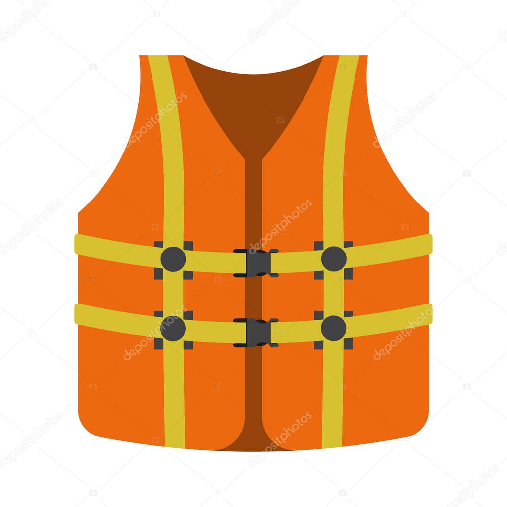 life jacket, industrial gel, water safety, flat style