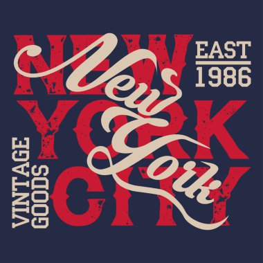 New York tipografi, t-shirt Ny, tasarım grafik, adam yazdırma 