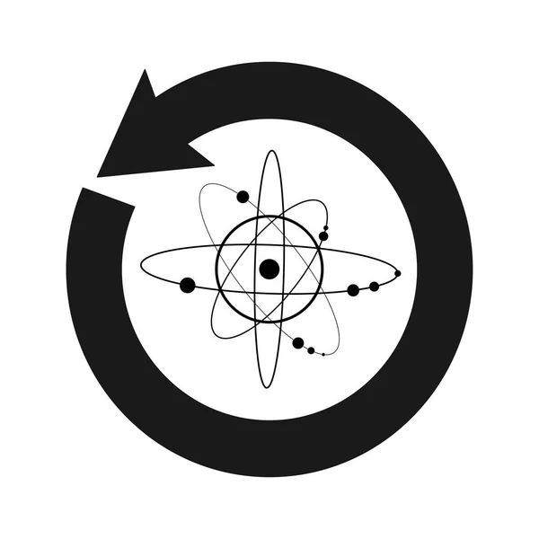 Recycling-Symbol mit Weltraum-Symbol, umweltfreundliche Unive — Stockvektor