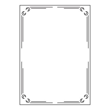 vektör resmi, dekoratif süslemeli çerçeve, orijinal tasarım