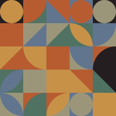 Geometrik soyut arkaplan, poster tasarımı, karmaşık geometrik formda basit şekiller