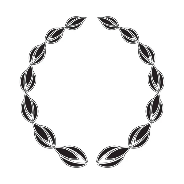 Icon laurel wreath, spotrs design - illustration vectorielle Noir — Image vectorielle