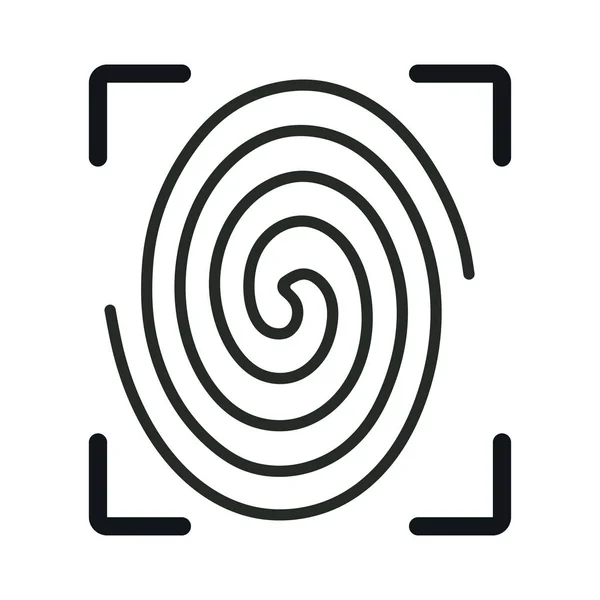 Icon fingerprint identity verification, fully editable vector im — Stock Vector