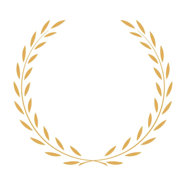 Icono corona de laurel, diseño spotrs - ilustración vectorial Negro — Vector de stock