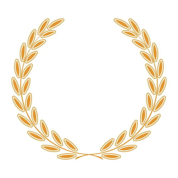 Coroa de louros ícone, design spotrs - ilustração vetorial Preto —  Vetores de Stock