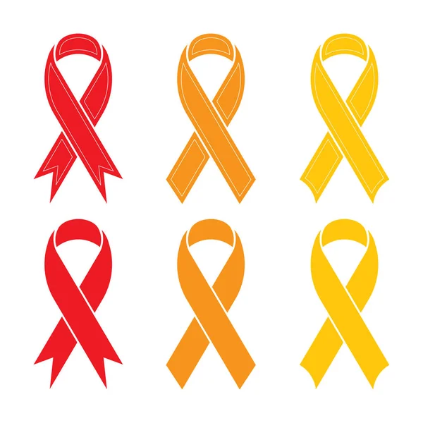 Kırmızı, sarı kurdeleler, turuncu, göğüs c 'nin sembolü.