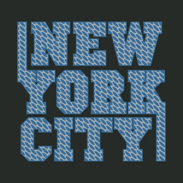 New York typography, design graphic, t-shirt printing man NYC, o — ストックベクタ