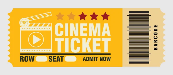 Cinema ticket, skip to watch movies, realistic look — Stockfoto
