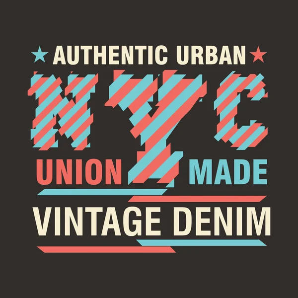 New York typography, t-shirt NY, vintage design graphic, printing man NYC, — Stock Photo, Image