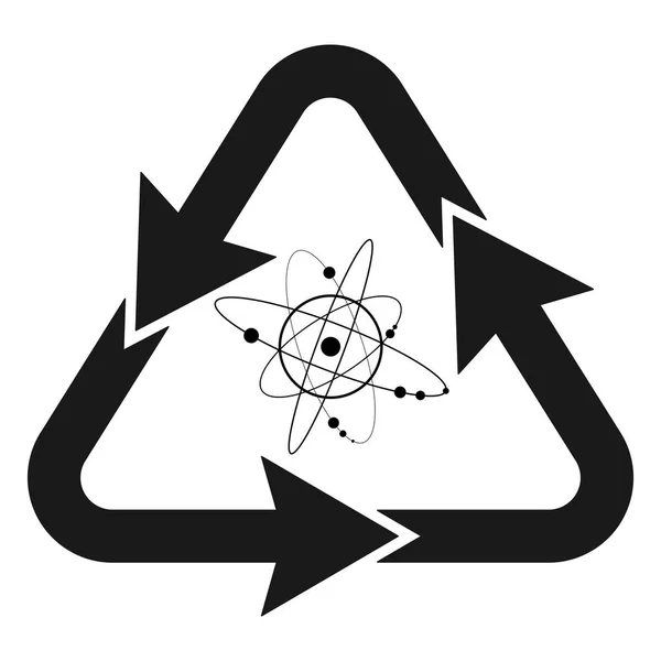 Símbolo de reciclaje con icono espacial, universo respetuoso con el medio ambiente —  Fotos de Stock