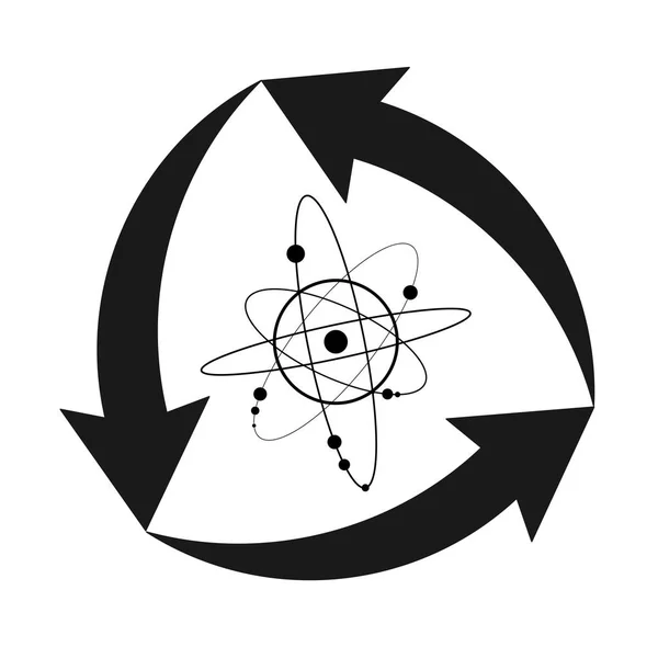 Recycling symbol with space icon, environmentally friendly universe — Stok fotoğraf