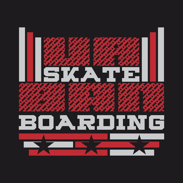 Skateboarding tričko, nápis na tričku, typografie — Stock fotografie