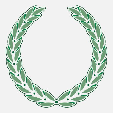 Defne çelengi simgesi, spor tasarımı - yeşilliğin vektör çizimi, tasarımınızı dekore etme fikri