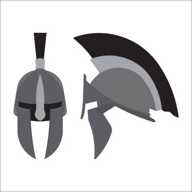 icon spartan helmet, silhouette greek warrior, gladiator, legionnaire, heroic soldier